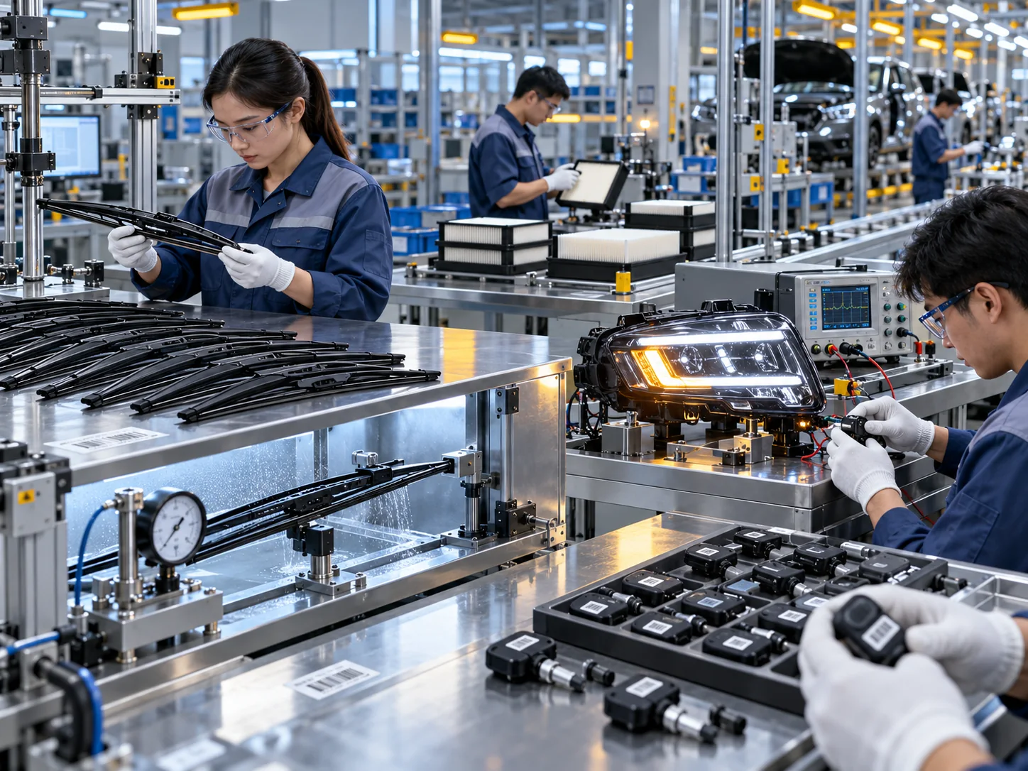 Automotive part, vehicle and quality workflow